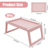6 Pcs Breakfast in Bed Tray Folding Table Modern Plastic