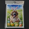 Caroline's Treasures Leonberger Easter Egg Hunt Greeting Cards Pack of