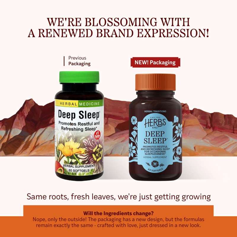 Herbs Etc. Deep Sleep Softgels - Herbal Sleep Support Supplement