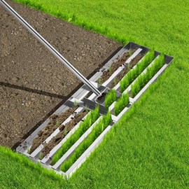 Lawn Leveling Rake, Lawn Leveler Tool with 6.5ft Handle Rakes, Stainless Steel Yard Leveling Rake, Heavy Duty Soil Leveling Rakes for Backyard, Garden, Farm, Pasture (35x10inch-6.5FT)