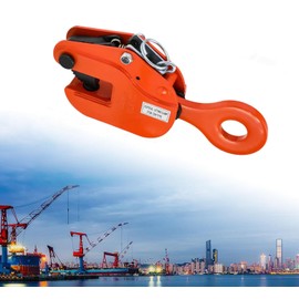 Senhill Vertical Plate Lifting Clamp Metal Steel Plate Transportation Clamps 2T / 4400lbs, Jaw Opening up to 1.2 inch, Sheet Metal Welding Clamp for Lifing and Building