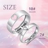DAOCHONG Pair of Rings Set 925 Sterling Silver Matching Heart