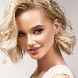 Silver Spiral Threader Earrings Silver Pull Through Dangle Drop Earrings for Women Handmade Minimalist Earrings