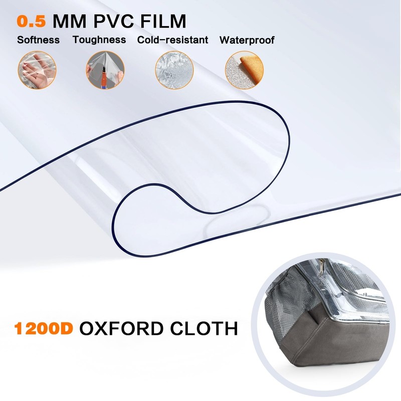 PAMANO Clear Backpack Transparent Heavy Duty See Through Bag for