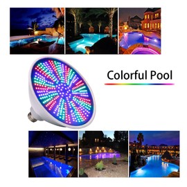 Pool Lights, 120V 40W RGB Color Changing Underwater LED Pool Light for Inground Pool with Remote Control, E26 Replacement Bulb Fit in for Pentair and Hayward Pool Light Fixtures
