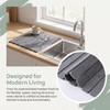 Foldable Diatomite Dish Drying Mat for Kitchen Counter, Gray Marble