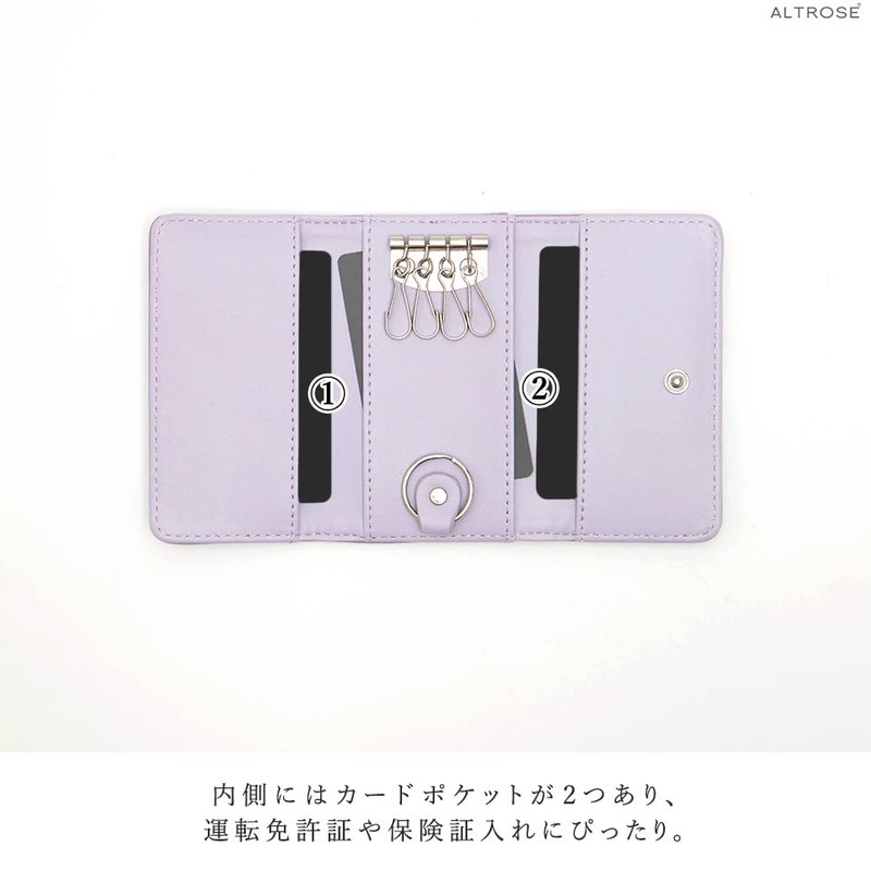 Altrose 4 Row Key Case, Easy Car Key Attachment, Palm