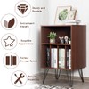 Giantex Nightstand Free Standing Display Bookshelf W/Split Storage for Books,