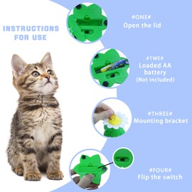 Yisquar 2PCS Electric Bird & Butterfly Teasing Cat Toy Interactive Bird Toy for Cats Interactive Cat Toy Automatic Electric Butterfly 360°Rotating Kitten Toy Fun Flying Bird Cat Play Chase Toys…