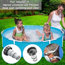 Pool Adapter A for Intex Pool, Pool Hose Adapter, with Internal Thread for Screwing Connecting Set, Hose Adapter 32-38 mm for Pumps, Pool Accessories (Pack of 2)