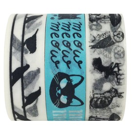 Wrapables Talking Animals Japanese Washi Masking Tape (Set of 3), 10M L x 15mm W
