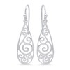 MAX + STONE 925 Filigree Sterling Silver Teardrop Dangle Anti-tarnishing