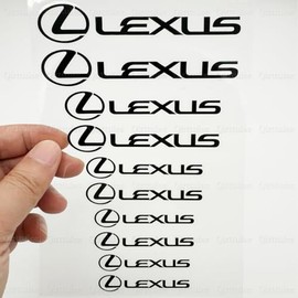 Lexus Caliper Sticker, Compatible with All Series, Rake Caliper Cover, Waterproof Sticker, Brake Caliper High Temperature Resistant, Cool (Black)