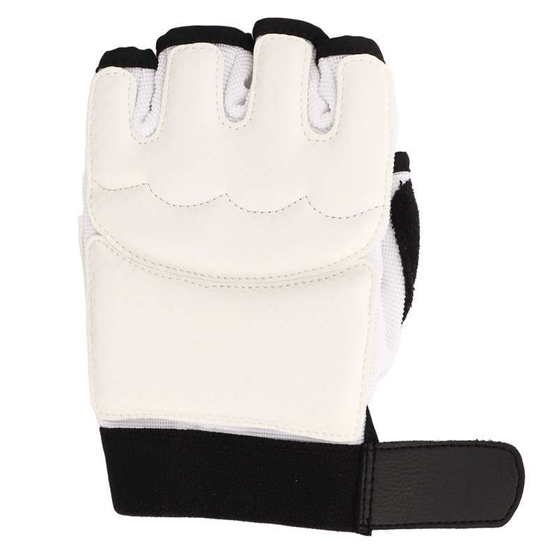 1 Pair Taekwondo Gloves Breathable Elastic Half Finger Kickboxing Boxing