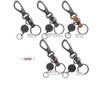 [highstyle] Tochigi Leather & Carabiner & Reel Key Chain Antique