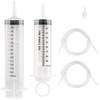100ml/150ml Syringe with 2Pcs 100cm Tube, Large Plastic Measuring Syringe