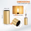 PATIKIL 2" Tall Candle Covers Sleeves, 10Pcs Metal E12 Chandelier