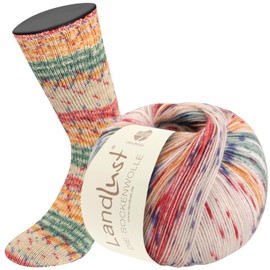 LANA GROSSA Landlust Sock Wool Merino Wool Sock Yarn in Various Colours Hand Knitting Yarn Made of 80% Virgin Wool (Merino) and 20% Polyamide 100 g Wool for Knitting and Crocheting 420 m Yarn