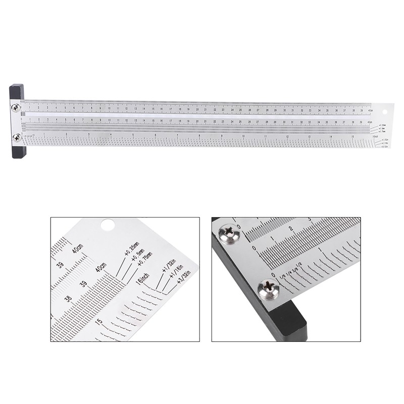Ultra Precision Marking Ruler Stainless Steel Woodworking Scribing Ruler Gauging