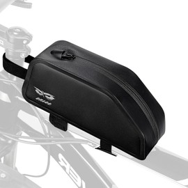 Bicycle Bag Frame Bag 1.5 L Top Tube Bag Bicycle Frame Waterproof TPU Nylon Bicycle Frame Bag for Road Bike Bicycle Accessories Bicycle Tool Bag for Mountain Bike Road Bikes 23 x 6.5 x 10 cm Black