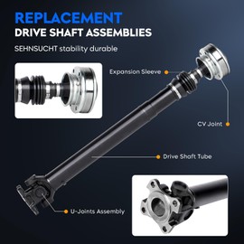 Front Drive Shaft Assembly Driveshaft Fit for Dodge Dakota 2001-2007, Dodge Durango 2001-2003, Mitsubishi Raider 2006-2007, Propeller shaft Prop Shaft Replace for 938-014 (Only for 4WD/AWD)