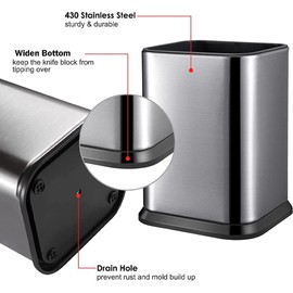 Yuemsh Kitchen Utensil Holder, Utensil Holder for Countertop Cooking Utensil Holder Deep and Stable Organizer for Easy to Clean