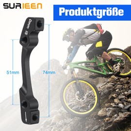 SURIEEN Bicycle Disc Brake Adapter, Replacement Parts Adapter Brake Mount Adapter, Brake Mounting Bracket for M140/160/180/203 mm Rotor (IS-F160/R140)