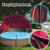 Patio Daybed Canopy Replacement Top, Retractable Top Cover for 66in
