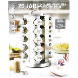 Kamenstein 20 Jar Revolving Stainless Steel Spice Rack