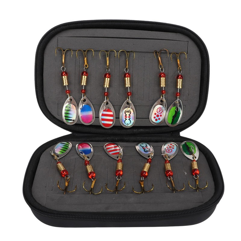 12Pcs Trout Lure Flashing Sequin Efficient Stainless Steel Bass Fishing