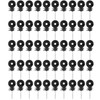Pack of 50 Ring Insulators, Black Screw In Ring Insulators,