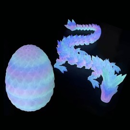 3d Printed Dragon, Dragons Eggs With Dragons Inside, Glow In The Dark Easter Egges, 22cm Articulated Dragones & 8cm Egges,Dragon Eggs,Home Office Decor & Stress Relief Gift