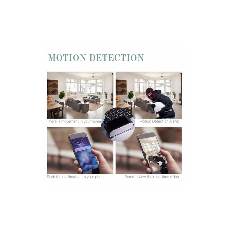 Yunseity Cámara de Reloj, Reloj de Cámara Oculta WiFi HD