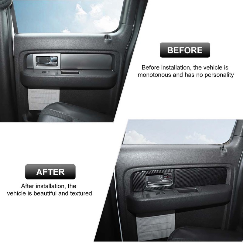 JeCar 8PCS for F150 Interior Trim Door Handle Panel Cover