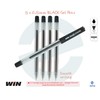 WIN BeeGel 5 x 0.5mm Fine Tip BLACK Gel Pens