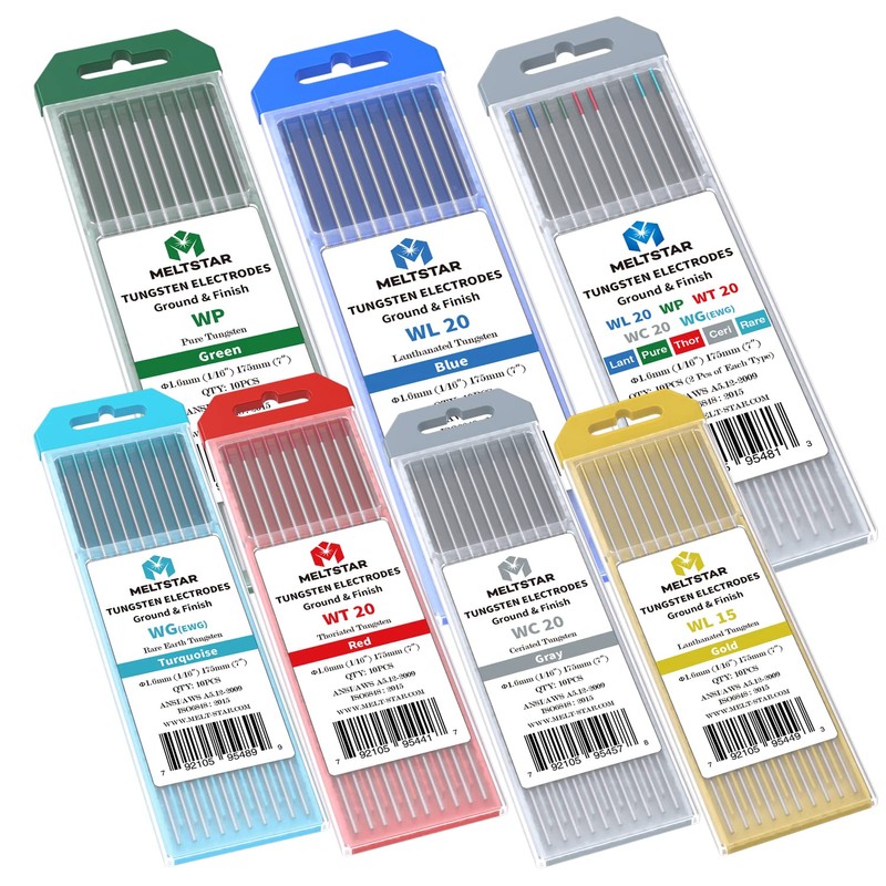 Meltstar TIG Welding Tungsten Electrodes Combination Settings Pure Cerium Lanthanated