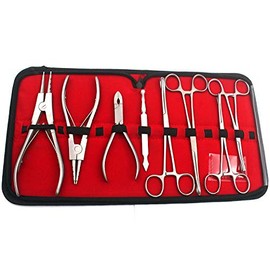 OdontoMed2011 8pc Piercing Tool Kit Stainless Steel W/Carrying Case ODM