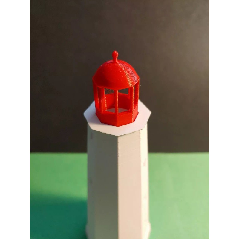 Handmade N 1:160 scale Sandy Hook Lighthouse w blinking LED