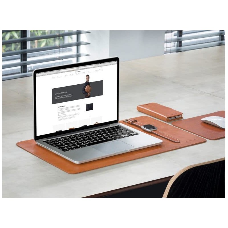 dbramante1928 Desk Mat, Leather Desk Mat, Small, Tan