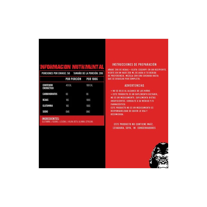 Bcaas Glutamina Strong Protein 1kg Varios Sabores
