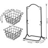 Wetheny 2 Tier Iron Fruit Basket Fruit Bowl for Kitchen