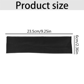 Tabanzhe 2PCS 6cm Wide Black Headbands-Soft Plain Stretchy Head Band for Women Men Unisex Breathable Hair Band for Makeup Yoga Running Sports Exercise Gym