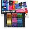 OfficeTree 36 x Pastel Chalk Set - Painting Chalk for