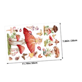 Ipetboom 1 Sheet Cute Mushroom Wall Sticker Glowing Room Decor for Bedroom Removable Wall Decal Easy to Apply Mushroom Decorations