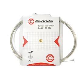 Clarks Tandem Gear Wire - Silver/Red, 305 cm
