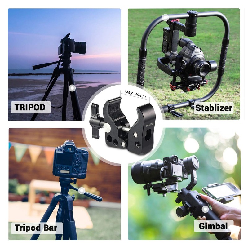 SMALLRIG Super Clamp with Jaw Opens from 10 to 55mm