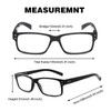 GUD Reading Glasses 5-Pack Readers Spring Hinge Reading Eyeglasses for