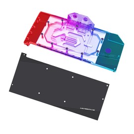 GPU Waterblock - for AMD Radeon RX 7900 XTX RX 7900 XT RX 7800 XT Reference Edition, PC GPU Water Liquid Cooling Block Cooler with Backplate (for AMD Radeon RX 7900 XTX Reference Edition)