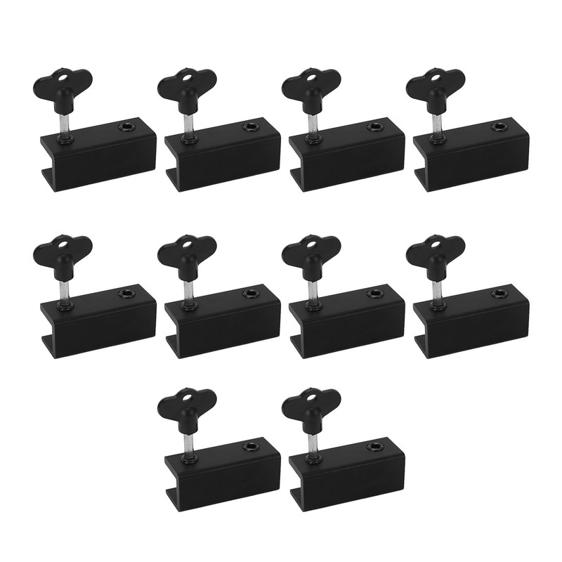 10 Set Window Lock 2 Holes Sliding Door Stopper High