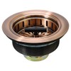 KONE Copper Sink Drain 3.5 Inch Kitchen Sink Drain Assembly Stainless Steel Sink Strainer Sink Stopper Antique Copper Basket Strainer for 3-1/2 Inch Commercial Kitchen Sink